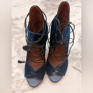 Malone Souliers Navy Lace-Up Boots